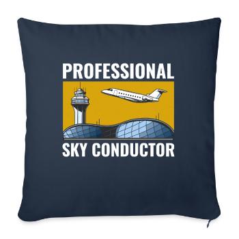 Air Traffic Controller ATC Aviation Humor Airplane - Sofa pillowcase 17,3'' x 17,3'' (45 x 45 cm) - navy - Front