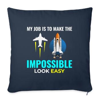 Aerospace Engineer Astronautical Rocket Scientist - Sofa pillowcase 17,3'' x 17,3'' (45 x 45 cm) - navy - Front