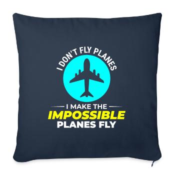 Aerospace Engineer Flight Mechanics Plane Airplane - Sofa pillowcase 17,3'' x 17,3'' (45 x 45 cm) - navy - Front