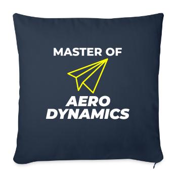 Aerospace Engineer Flight Mechanics Paper Plane - Sofa pillowcase 17,3'' x 17,3'' (45 x 45 cm) - navy - Front