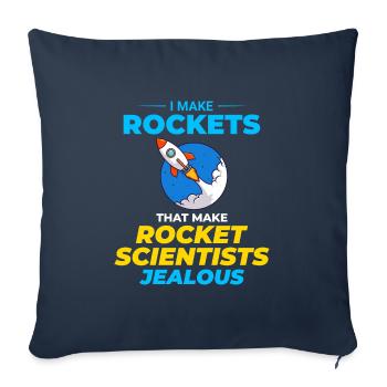 Aerospace Engineer Astronautical Rocket Scientist - Sofa pillowcase 17,3'' x 17,3'' (45 x 45 cm) - navy - Front