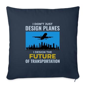 Aerospace Engineer Flight Mechanics Plane Airplane - Sofa pillowcase 17,3'' x 17,3'' (45 x 45 cm) - navy - Front
