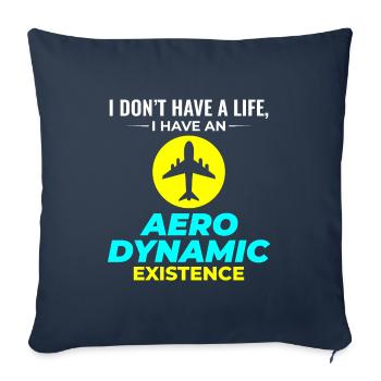 Aerospace Engineer Flight Mechanics Plane Airplane - Sofa pillowcase 17,3'' x 17,3'' (45 x 45 cm) - navy - Front