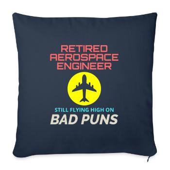 Retired Aerospace Engineer Flight Mechanics Plane - Sofa pillowcase 17,3'' x 17,3'' (45 x 45 cm) - navy - Front