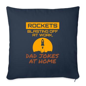 Aerospace Engineer Dad Jokes Rocket Scientist - Sofa pillowcase 17,3'' x 17,3'' (45 x 45 cm) - navy - Front