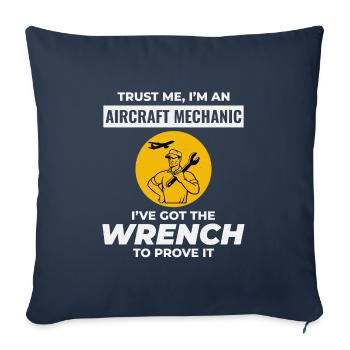 Aircraft Mechanic Aviation Maintenance Technician - Sofa pillowcase 17,3'' x 17,3'' (45 x 45 cm) - navy - Front