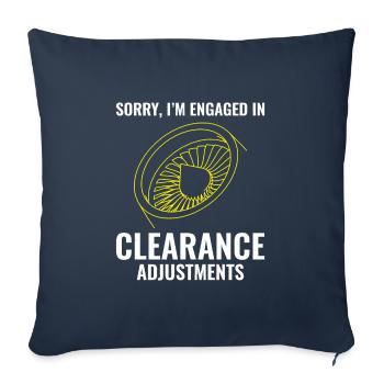 Jet Engine Aircraft Mechanic Aviation Technician - Sofa pillowcase 17,3'' x 17,3'' (45 x 45 cm) - navy - Front