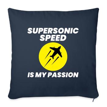 Jet Engine Aircraft Mechanic Aviation Technician - Sofa pillowcase 17,3'' x 17,3'' (45 x 45 cm) - navy - Front