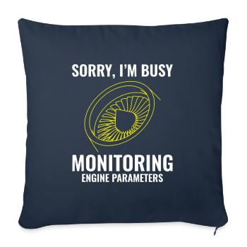 Jet Engine Aircraft Mechanic Aviation Technician - Sofa pillowcase 17,3'' x 17,3'' (45 x 45 cm) - navy - Front