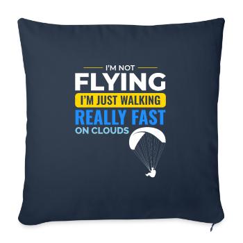 Paramotor Pilot Paramotoring Powered Paraglider - Sofa pillowcase 17,3'' x 17,3'' (45 x 45 cm) - navy - Front