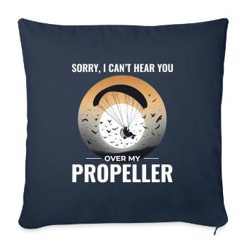 Paramotor Pilot Paramotoring Powered Paraglider - Sofa pillowcase 17,3'' x 17,3'' (45 x 45 cm) - navy - Front
