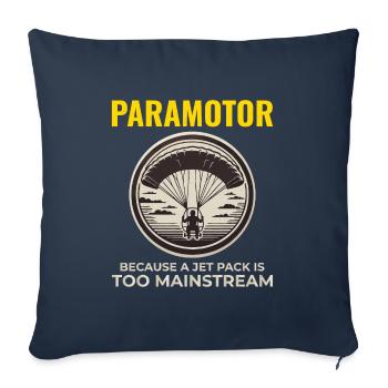 Paramotor Pilot Paramotoring Powered Paraglider - Sofa pillowcase 17,3'' x 17,3'' (45 x 45 cm) - navy - Front