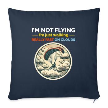 Paramotor Pilot Paramotoring Powered Paraglider - Sofa pillowcase 17,3'' x 17,3'' (45 x 45 cm) - navy - Front