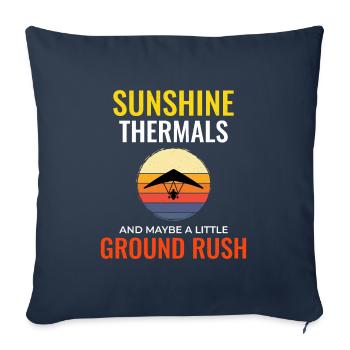 Hang Gliding Air Sports Adventure Soaring Pilot - Sofa pillowcase 17,3'' x 17,3'' (45 x 45 cm) - navy - Front
