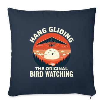 Hang Gliding Air Sports Adventure Soaring Pilot - Sofa pillowcase 17,3'' x 17,3'' (45 x 45 cm) - navy - Front