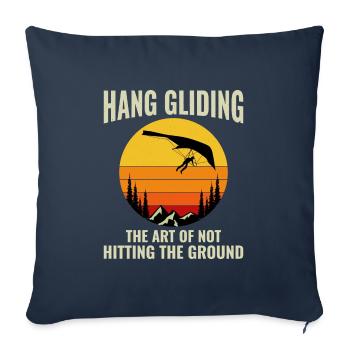 Deltaplane Sports aériens Aventure Pilote de vol à voile - Housse de coussin décorative 45 x 45 cm - bleu marine - Devant