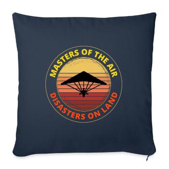 Hang Gliding Air Sports Adventure Soaring Pilot - Sofa pillowcase 17,3'' x 17,3'' (45 x 45 cm) - navy - Front