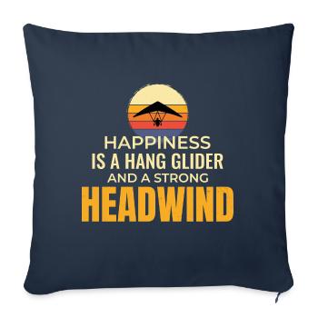 Hang Gliding Air Sports Adventure Soaring Pilot - Sofa pillowcase 17,3'' x 17,3'' (45 x 45 cm) - navy - Front