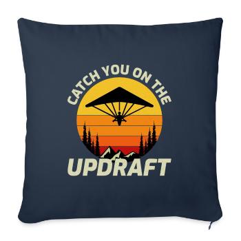 Hang Gliding Air Sports Adventure Soaring Pilot - Sofa pillowcase 17,3'' x 17,3'' (45 x 45 cm) - navy - Front