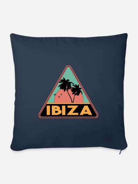 Dreieck Palmen Ibiza - Sofakissenbezug 45 x 45 cm - Navy