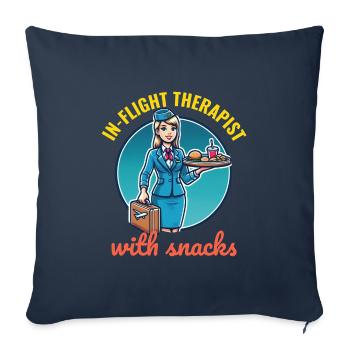 Flugbegleiter Flugbegleiter Flugcabin Crew Personal der Fluggesellschaft - Sofakissenbezug 45 x 45 cm - Navy - Vorne