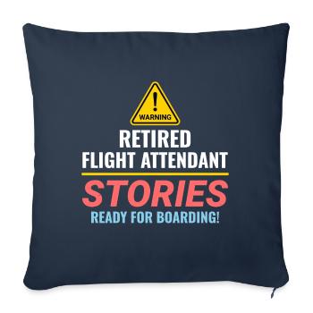 Flugbegleiter im Ruhestand Flugbegleiter Flugbegleiter - Sofakissenbezug 45 x 45 cm - Navy - Vorne