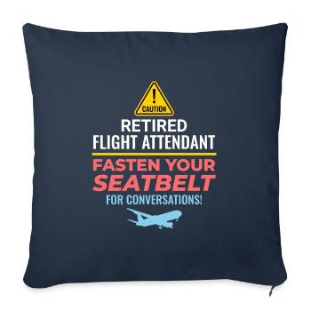 Flugbegleiter im Ruhestand Flugbegleiter Flugbegleiter - Sofakissenbezug 45 x 45 cm - Navy - Vorne
