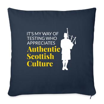 Bagpipe Player Instrument Scottish Scotland Music - Sofa pillowcase 17,3'' x 17,3'' (45 x 45 cm) - navy - Front