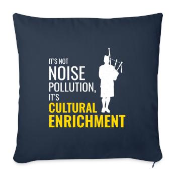 Bagpipe Player Instrument Scottish Scotland Music - Sofa pillowcase 17,3'' x 17,3'' (45 x 45 cm) - navy - Front