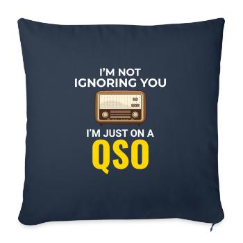 Amateur Ham Radio Operator Radio Waves Frequency - Sofa pillowcase 17,3'' x 17,3'' (45 x 45 cm) - navy - Front