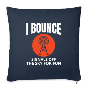 Amateur Ham Radio Operator Radio Waves Frequency - Sofa pillowcase 17,3'' x 17,3'' (45 x 45 cm) - navy - Front
