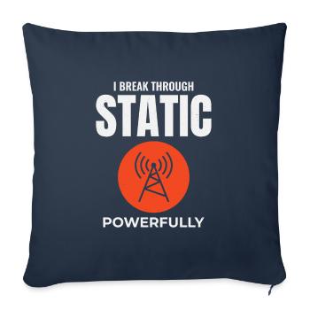 Amateur Ham Radio Operator Radio Waves Frequency - Sofa pillowcase 17,3'' x 17,3'' (45 x 45 cm) - navy - Front