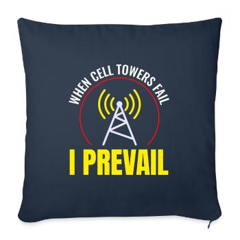 Amateur Ham Radio Operator Radio Waves Frequency - Sofa pillowcase 17,3'' x 17,3'' (45 x 45 cm) - navy - Front