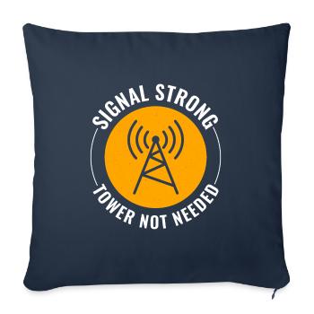 Amateur Ham Radio Operator Radio Waves Frequency - Sofa pillowcase 17,3'' x 17,3'' (45 x 45 cm) - navy - Front