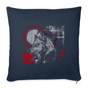 Trash Polka Motiv Rot Polka - Sofakissenbezug 45 x 45 cm - Navy - Vorne
