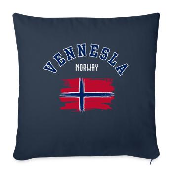 Vennesla, Norwegen - Sofakissenbezug 45 x 45 cm - Navy - Vorne