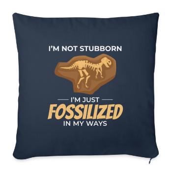 Chasse aux fossiles Paléontologie Géologie de collection - Housse de coussin décorative 45 x 45 cm - bleu marine - Devant