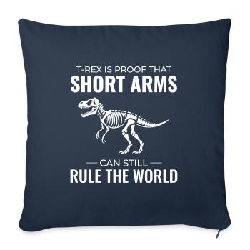 T-Rex Tyrannosaure Squelette Fossiles Dinosaure Dino - Housse de coussin décorative 45 x 45 cm - bleu marine - Devant