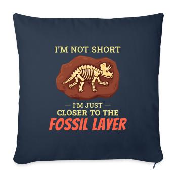 Chasse aux fossiles Paléontologie Géologie de collection - Housse de coussin décorative 45 x 45 cm - bleu marine - Devant