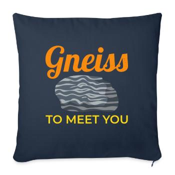 Gneiss cristal minéral collection roche chasse - Housse de coussin décorative 45 x 45 cm - bleu marine - Devant