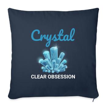 Collectionneur de cristaux Roche Chasse Minéral Collectionneur - Housse de coussin décorative 45 x 45 cm - bleu marine - Devant