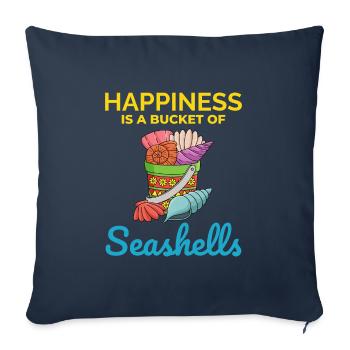 Seashells Collector Beachcomber Sea Shell Ocean - Sofa pillowcase 17,3'' x 17,3'' (45 x 45 cm) - navy - Front