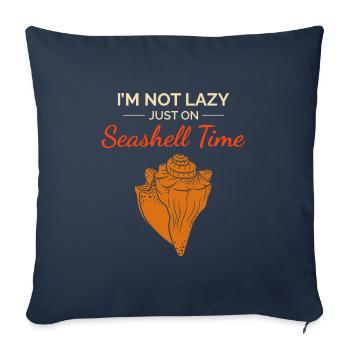 Conch Seashells Collector Beachcomber Sea Shell - Sofa pillowcase 17,3'' x 17,3'' (45 x 45 cm) - navy - Front