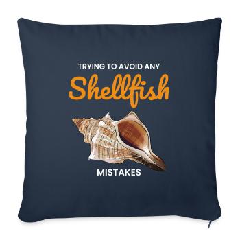 Conch Seashells Collector Beachcomber Shellfish - Sofa pillowcase 17,3'' x 17,3'' (45 x 45 cm) - navy - Front