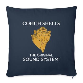 Conch Seashells Collector Beachcomber Sea Shell - Sofa pillowcase 17,3'' x 17,3'' (45 x 45 cm) - navy - Front