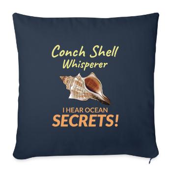 Conch Seashells Collector Beachcomber Sea Shell - Sofa pillowcase 17,3'' x 17,3'' (45 x 45 cm) - navy - Front