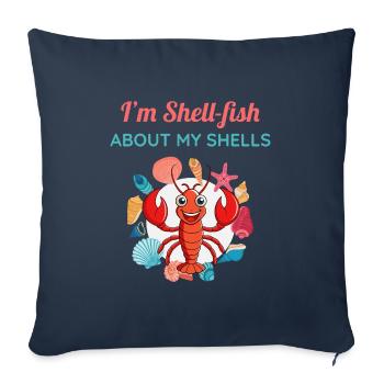 Seashells Collector Beachcomber Sea Shell Ocean - Sofa pillowcase 17,3'' x 17,3'' (45 x 45 cm) - navy - Front