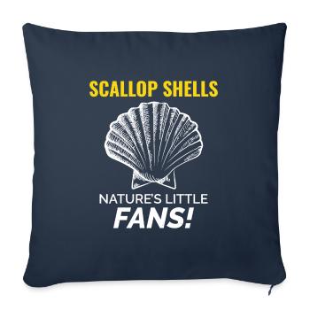 Scallop Seashells Collector Beachcomber Shellfish - Sofa pillowcase 17,3'' x 17,3'' (45 x 45 cm) - navy - Front