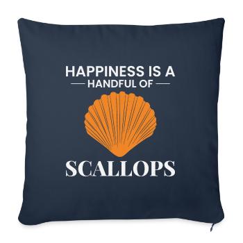 Scallop Seashells Collector Beachcomber Shellfish - Sofa pillowcase 17,3'' x 17,3'' (45 x 45 cm) - navy - Front