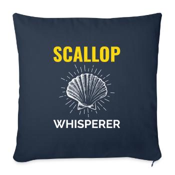 Scallop Seashells Collector Beachcomber Shellfish - Sofa pillowcase 17,3'' x 17,3'' (45 x 45 cm) - navy - Front